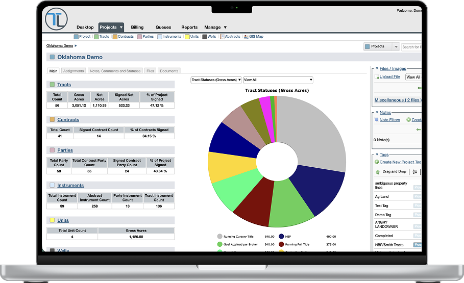 TotaLand Dashboard Preview